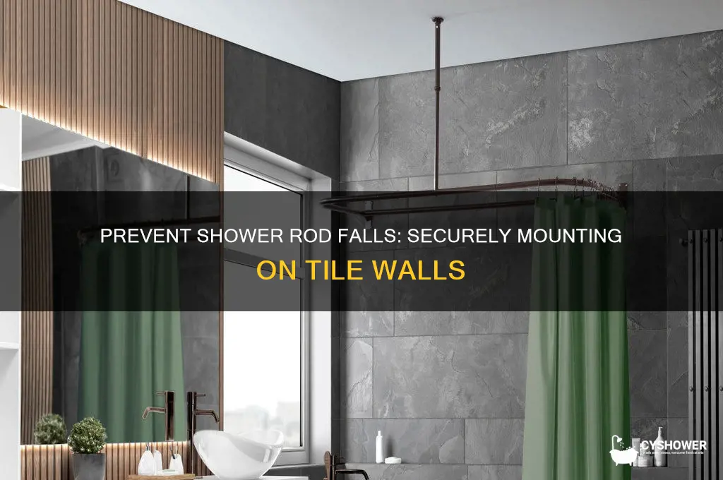 how to keep shower rods from falling tile wall