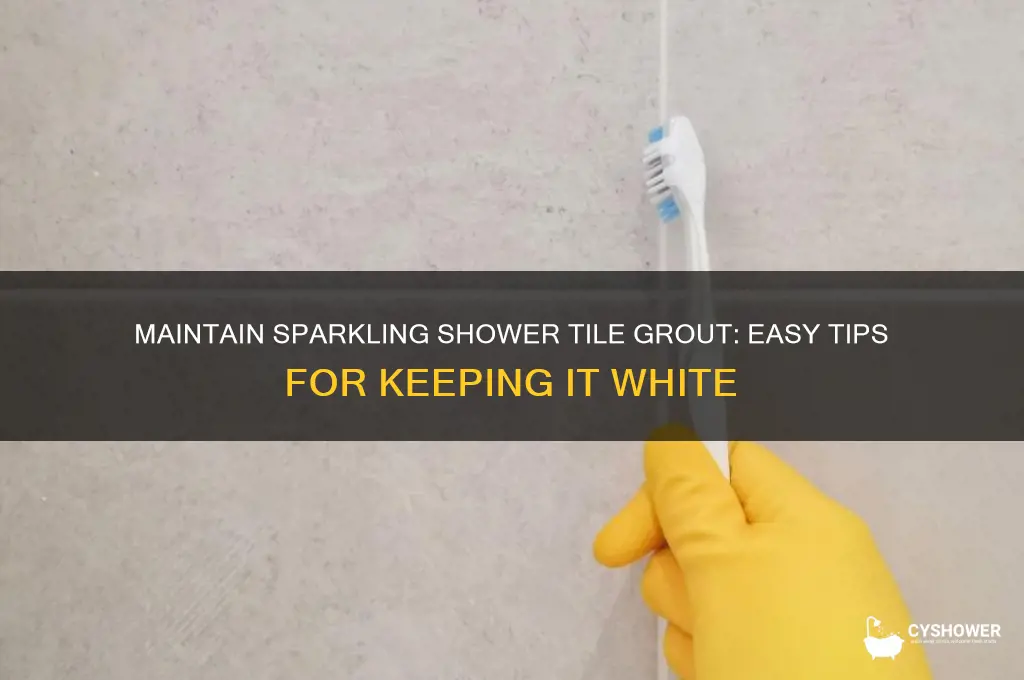 how to keep shower tile grout white
