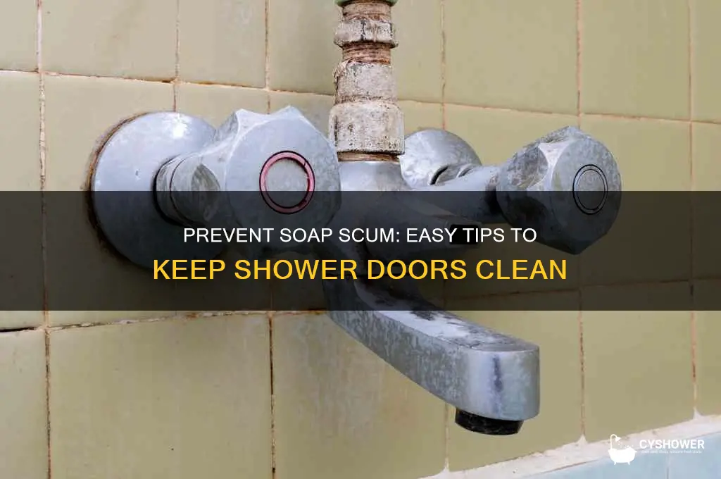 how to keep soap off shower doors