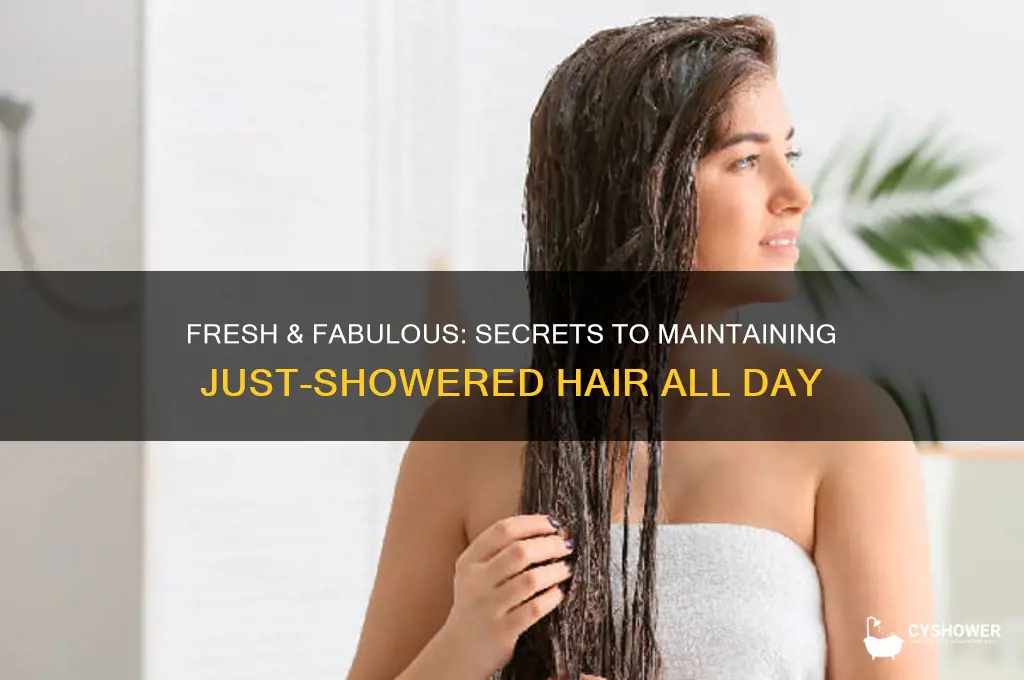 how to keep that just out of shower hair