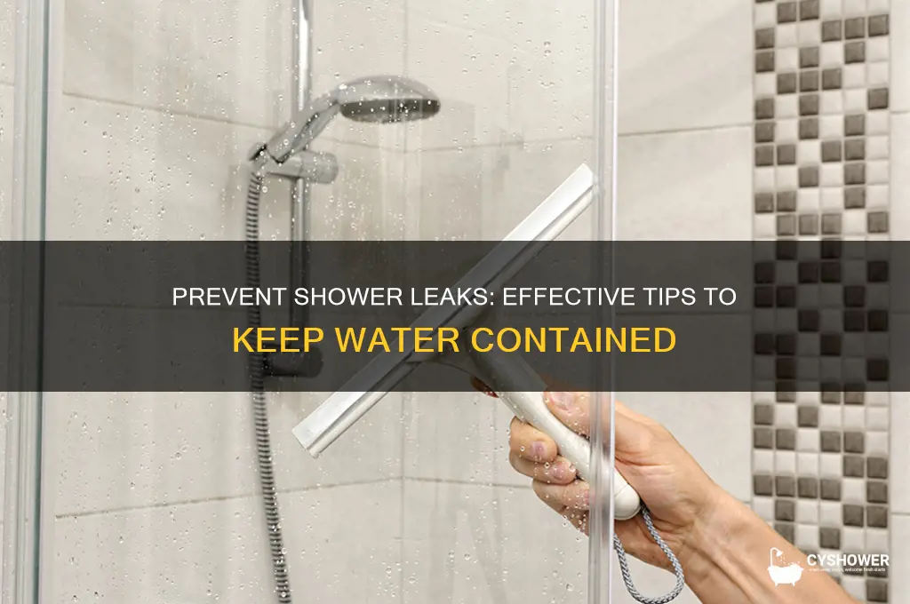 how to keep water from leaking out of shower stall