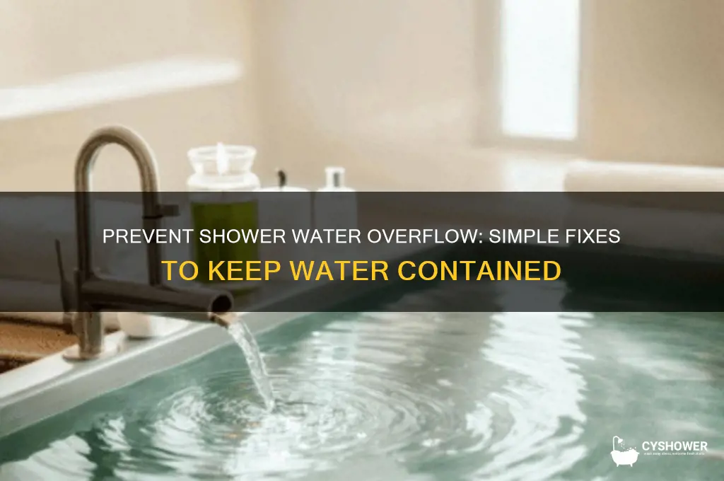 how to keep water from running out of shower