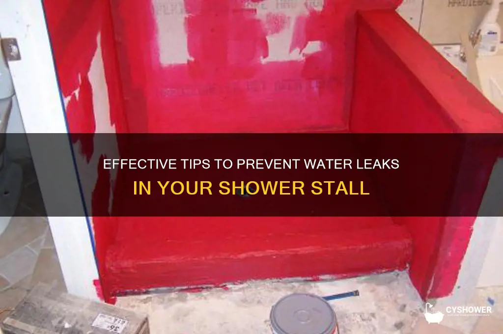 how to keep water in a shower stall
