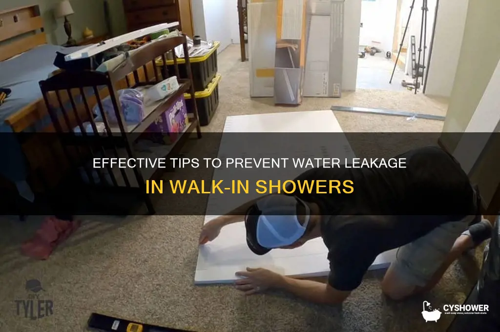 how to keep water in a walk in shower