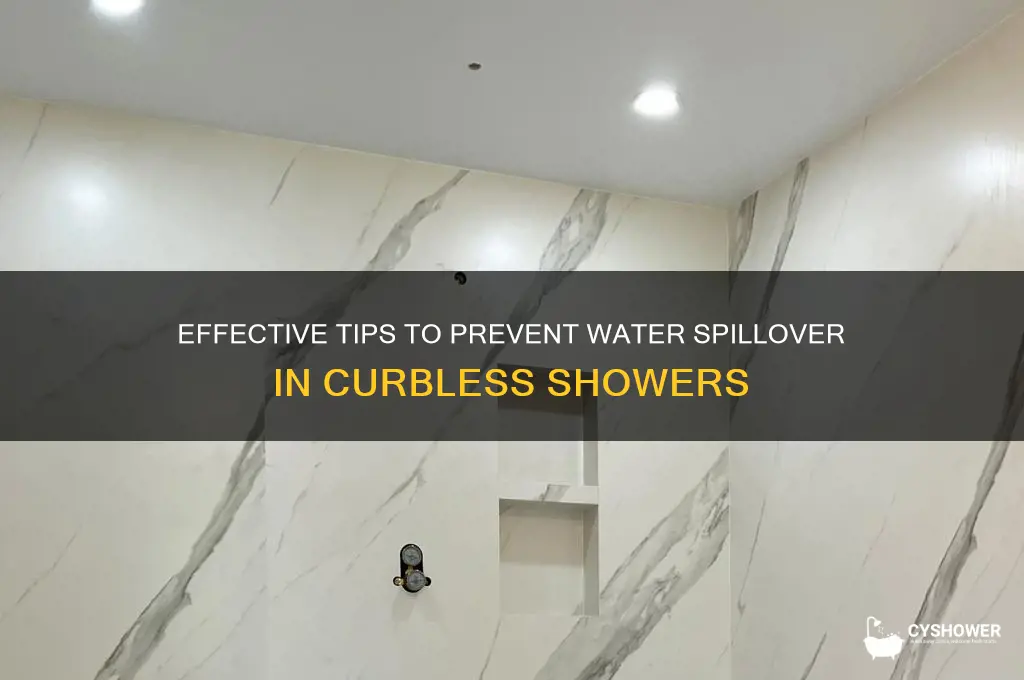 how to keep water in curbless shower