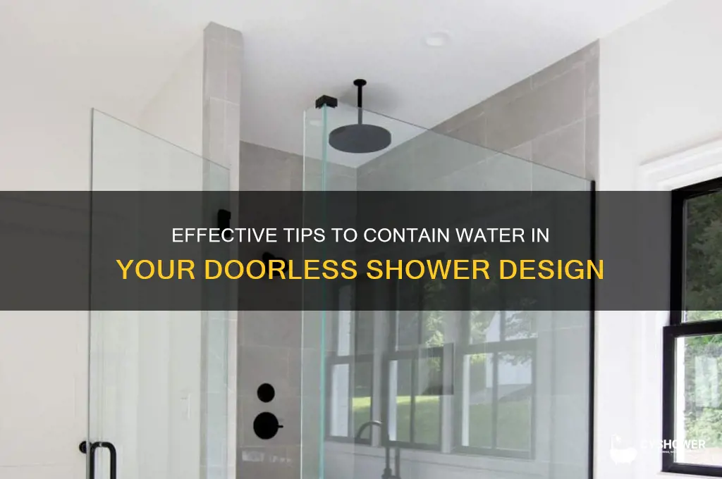 how to keep water in doorless shower