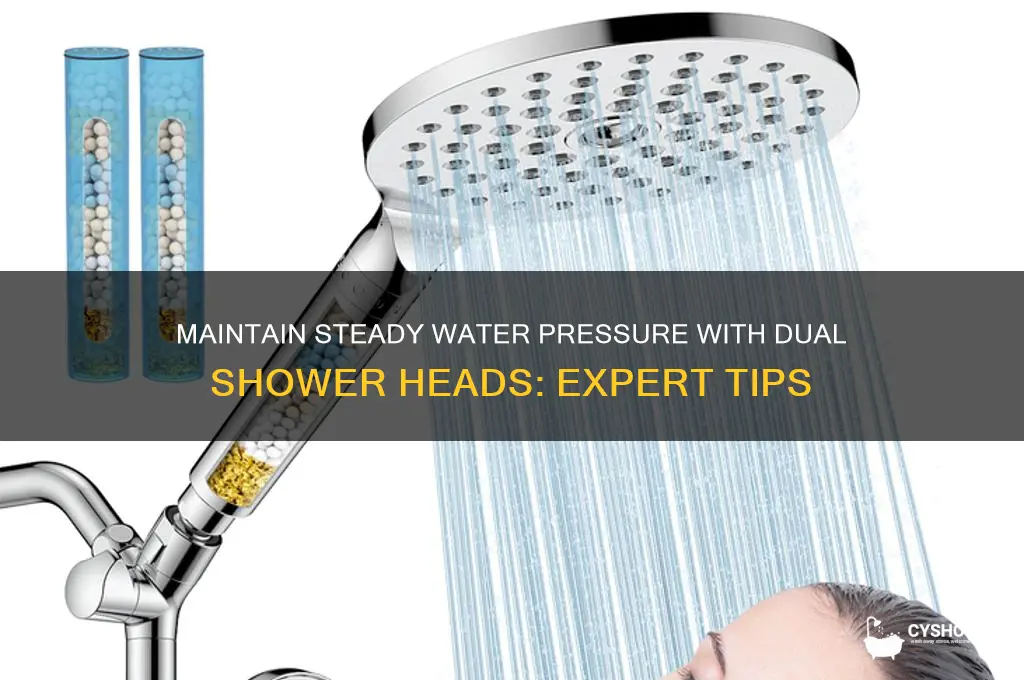 how to keep water pressure constant with 2 shower heads