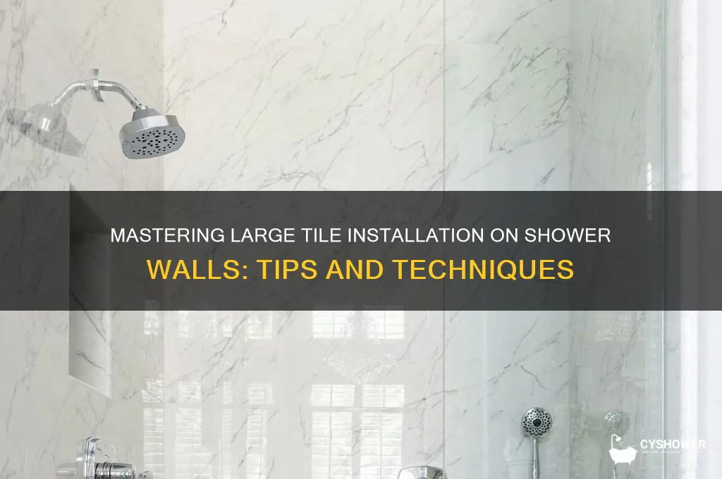 how to large tile in the shower wall