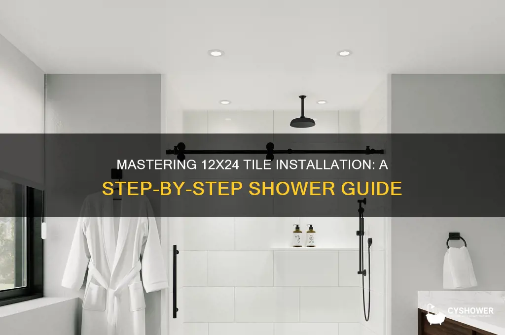 how to lay 12x24 tile in shower