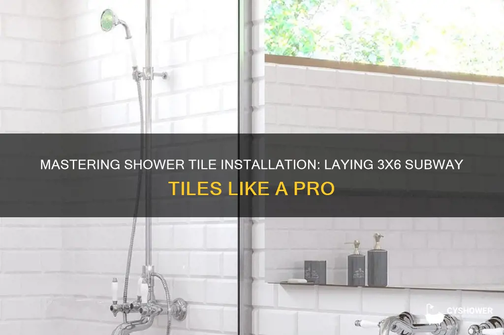 how to lay 3x6 subway tile in shower
