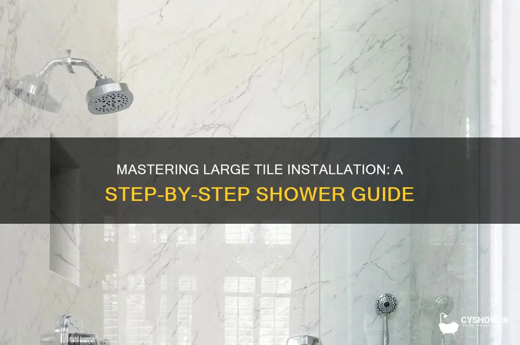 how to lay big tile in a shower
