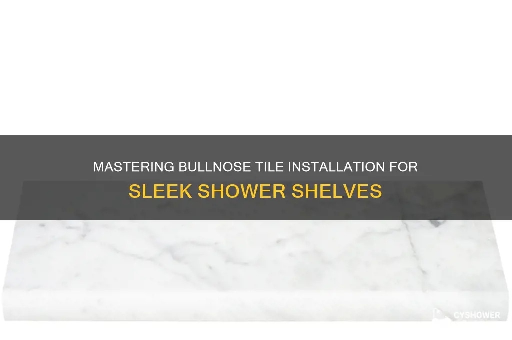 how to lay bull nose tile in shower shelves