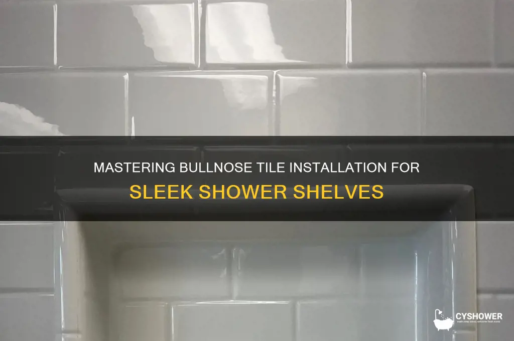 how to lay bullnose tile in shower shelves