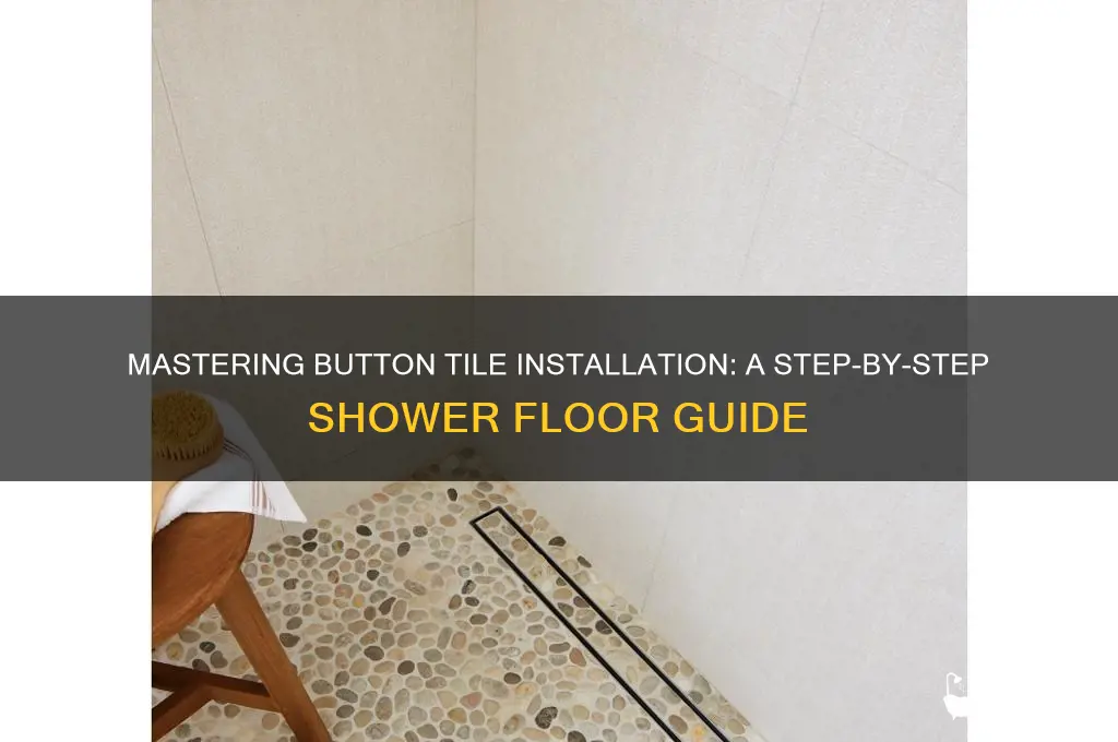 how to lay button tile shower floor