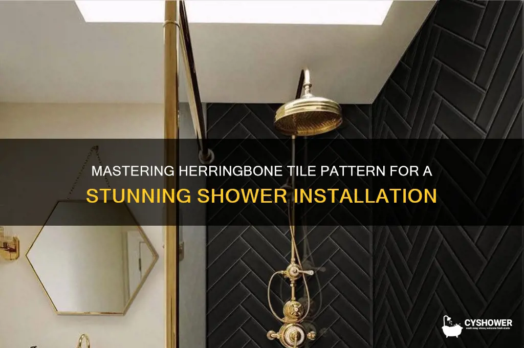 how to lay herringbone tile pattern shower