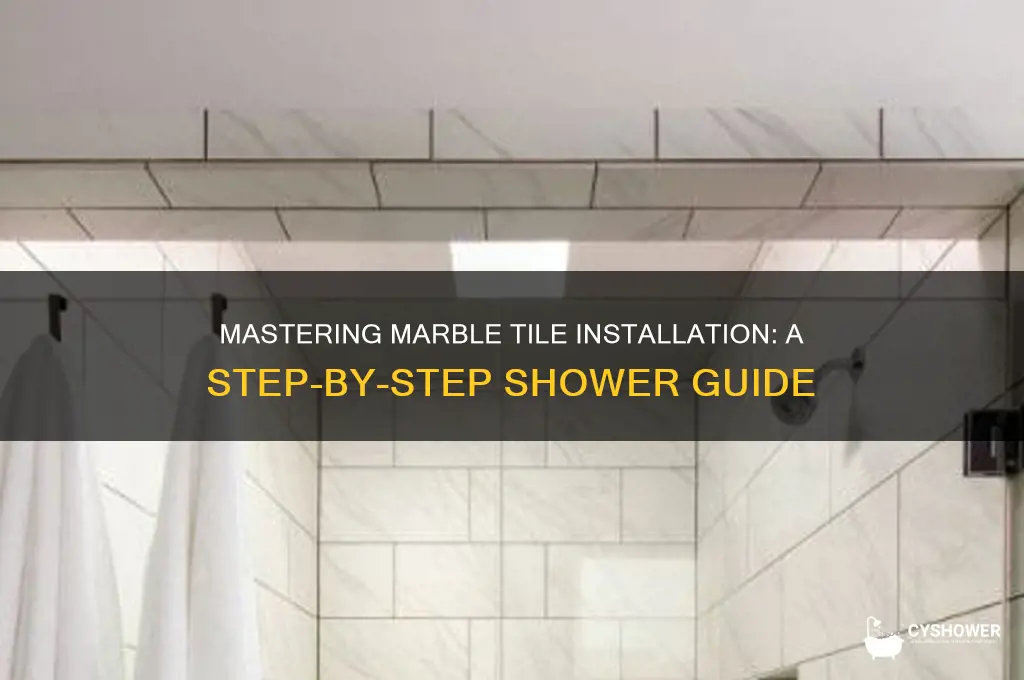 how to lay marble tile in a shower