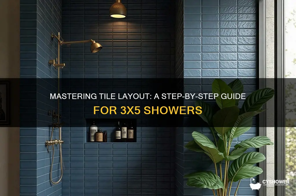 how to lay out a 3x5 shower for tile