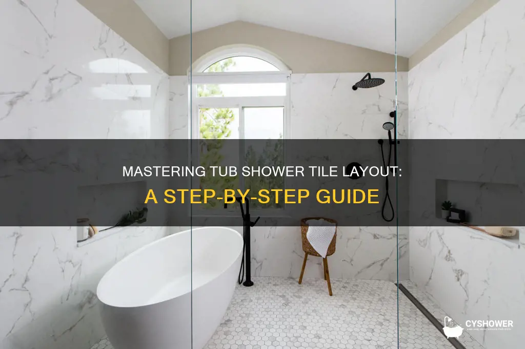 how to lay out a tub shower tile