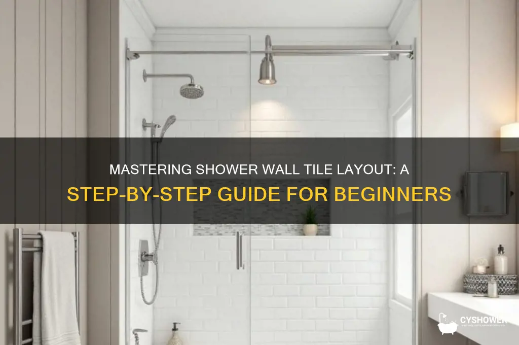 how to lay out tile for a shower wall