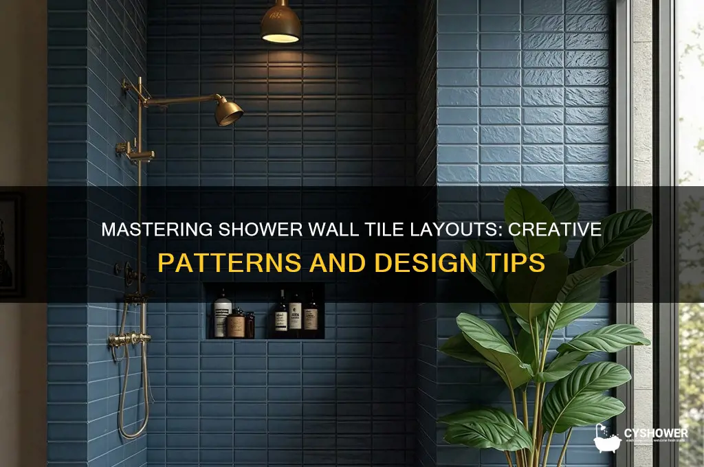 how to lay out tile patterns on a shower wall