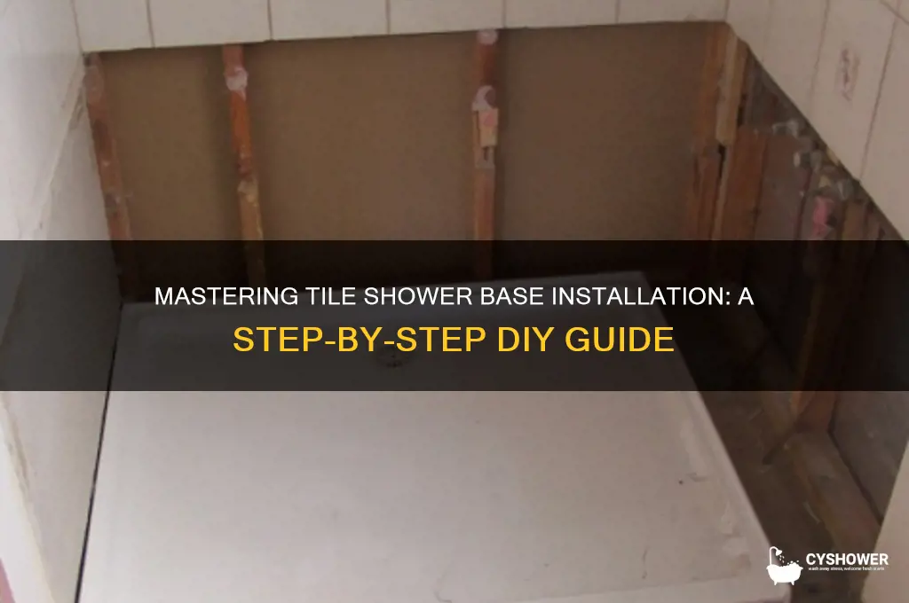 how to lay tile shower base