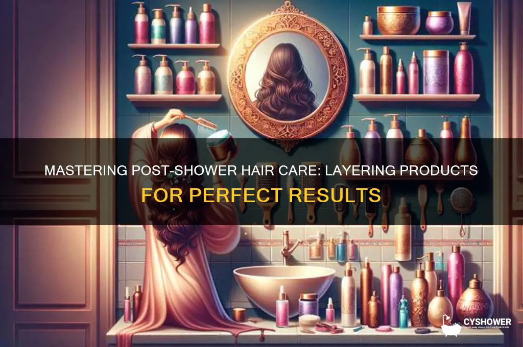 how to layer hair products after shower