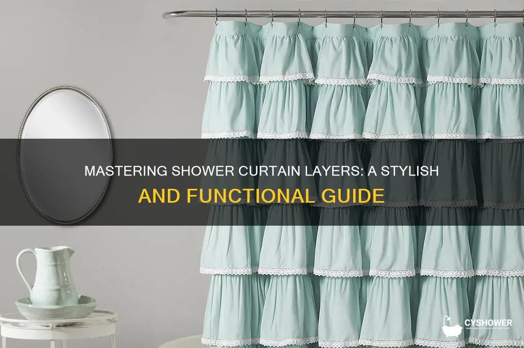 how to layer shower curtains
