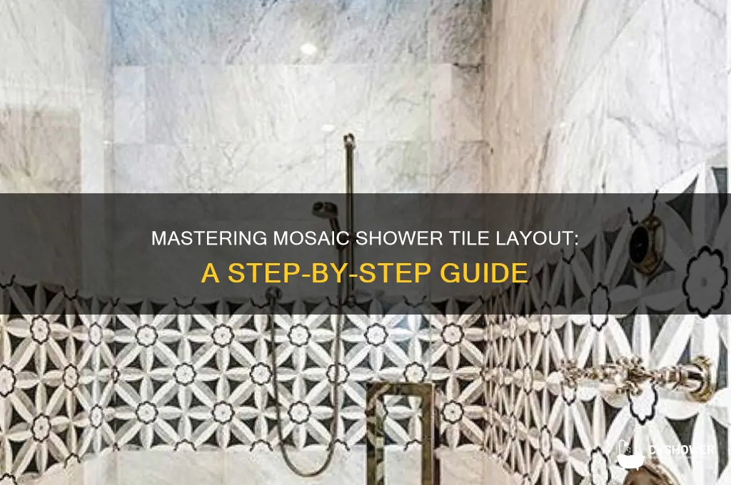 how to layout mosaic shower tile