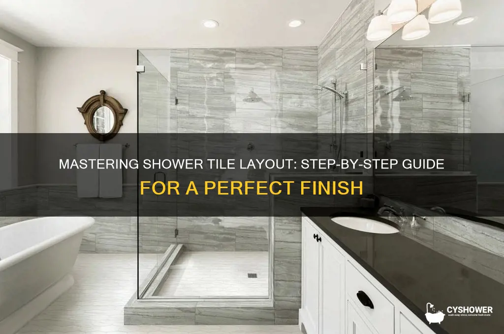 how to layout shower tile