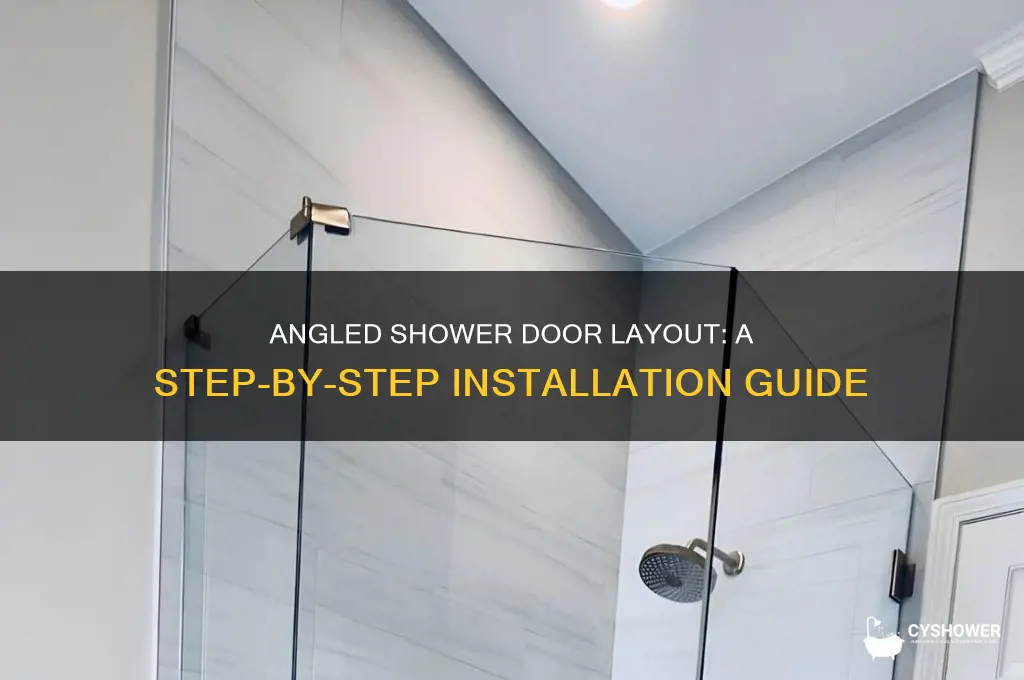 how to layout shower with door on angle
