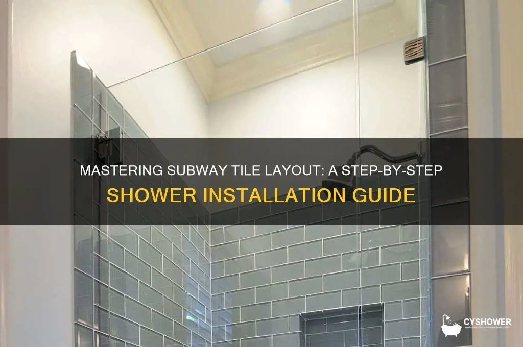 how to layout subway tile in shower