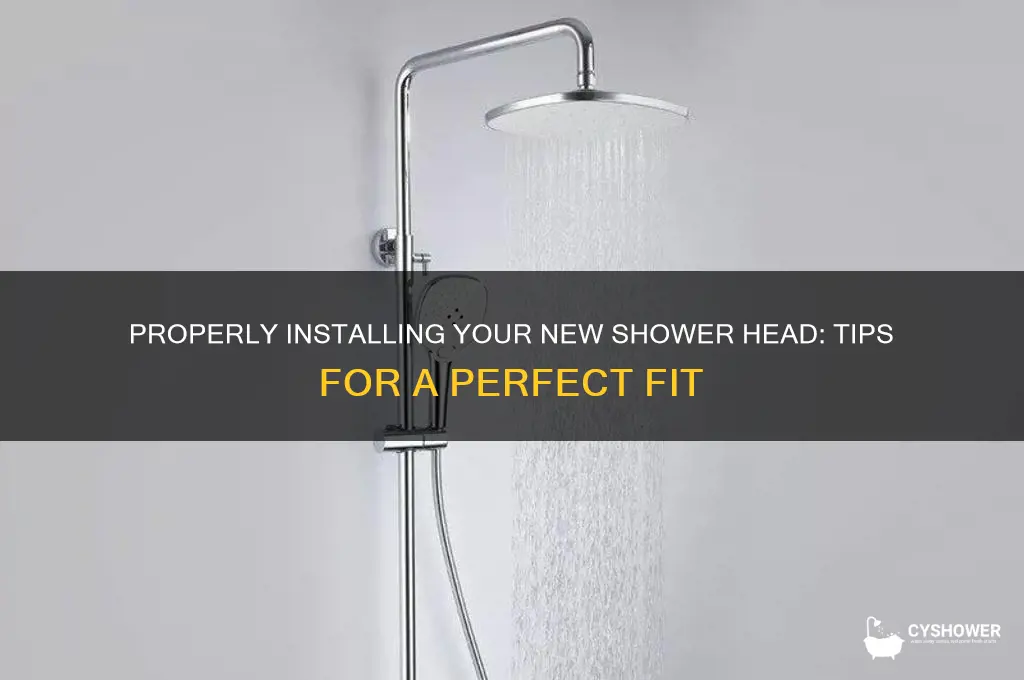 how to let a new shower head sit