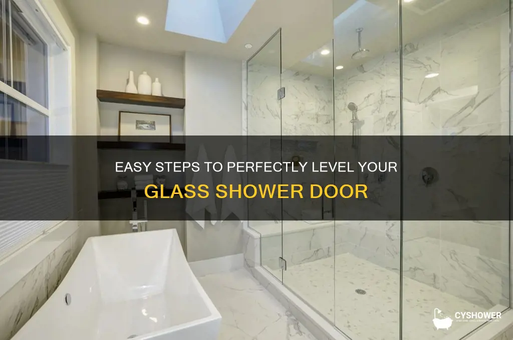 how to level a glass shower door
