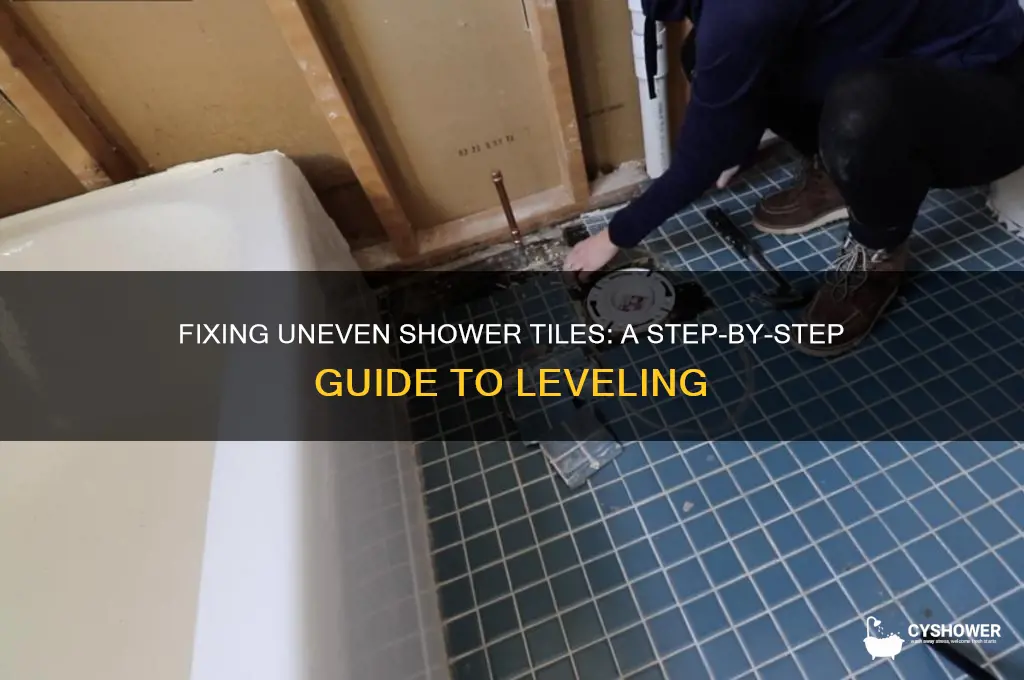 how to level out a crooked tiled shower floor