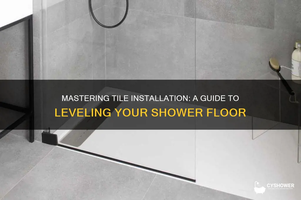 how to level shower floor for tile
