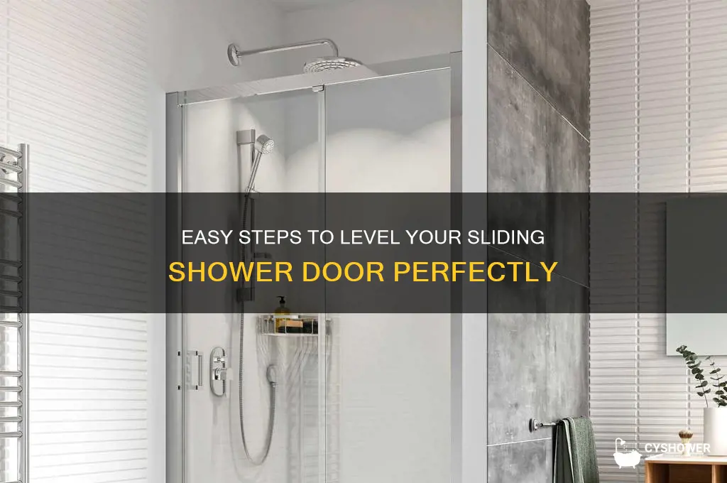 how to level sliding shower door