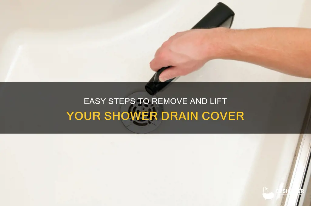 how to lift a shower drain cover