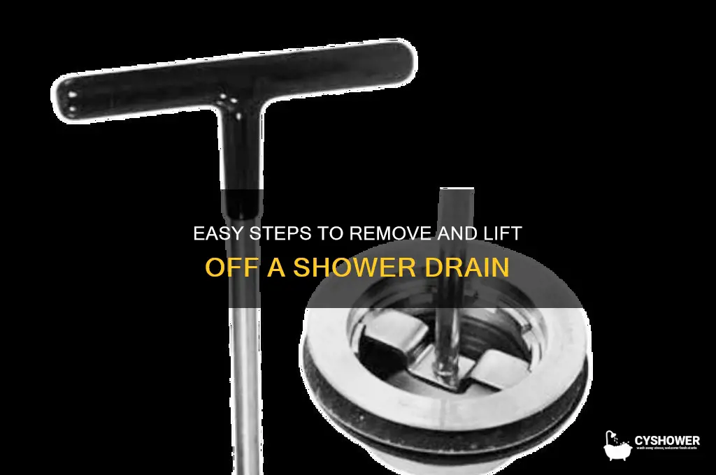 how to lift off a shower drain