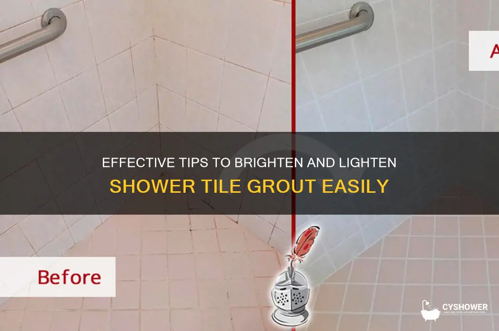 how to lighten grout on shower wall tile