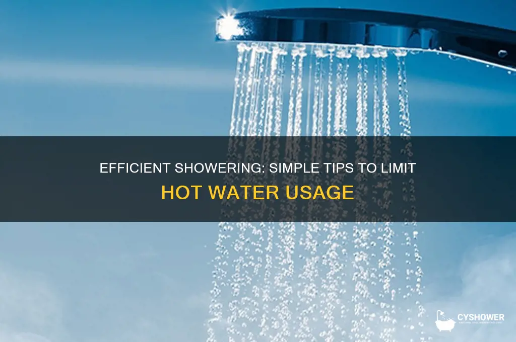 how to limit hot water in shower