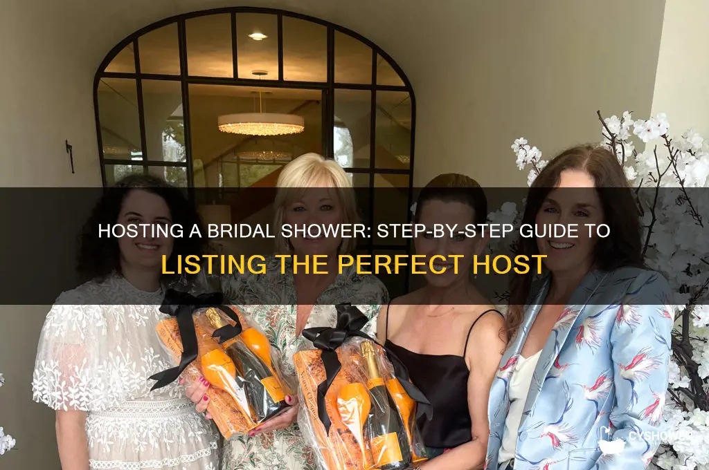 how to list host on bridal shower