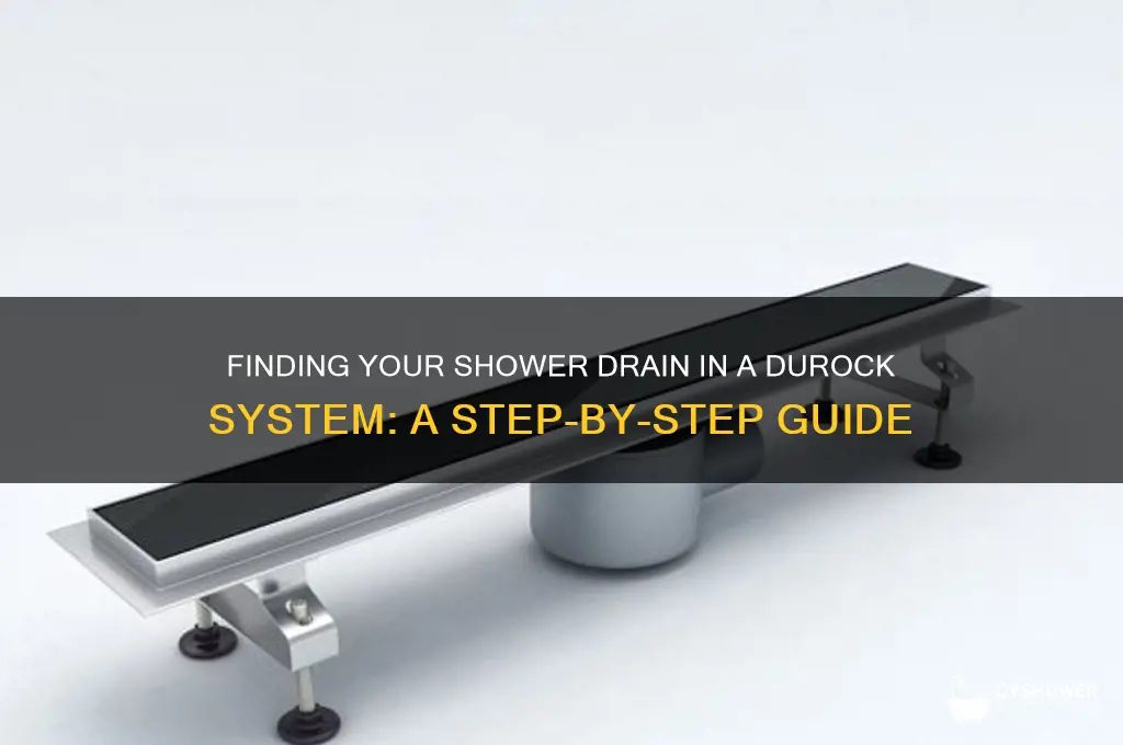 how to locate drain in durock shower system