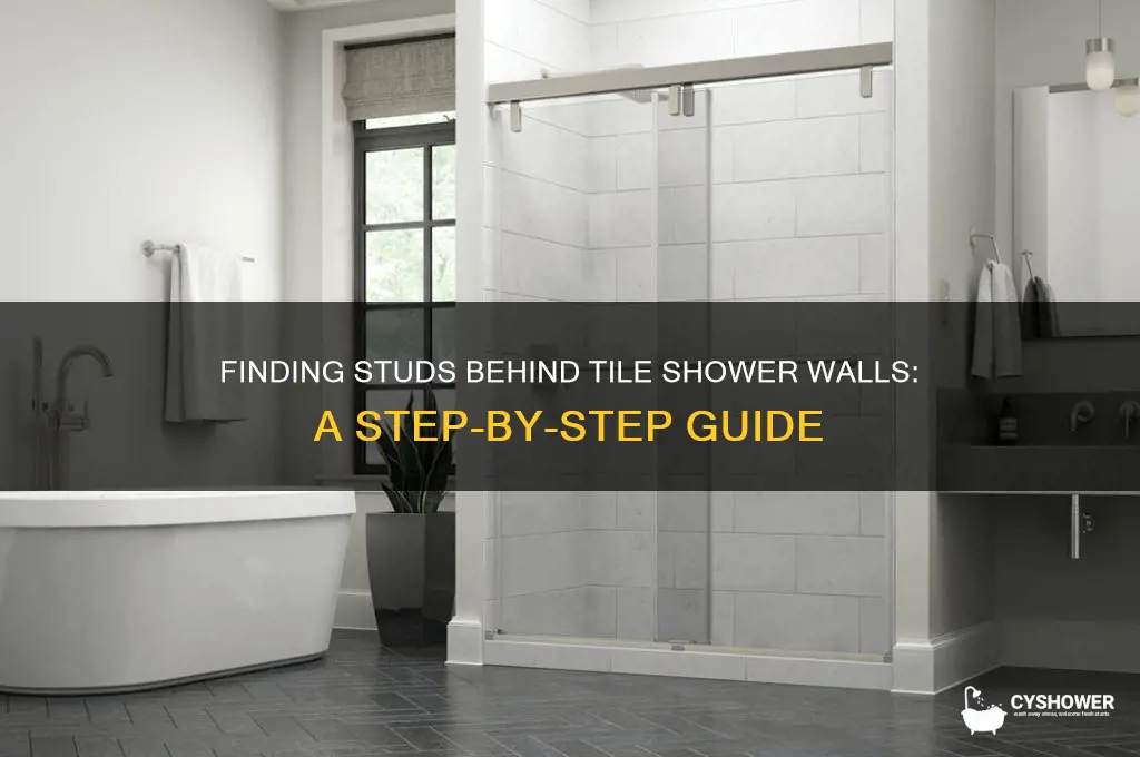 how to locate studs behind tile shower walls