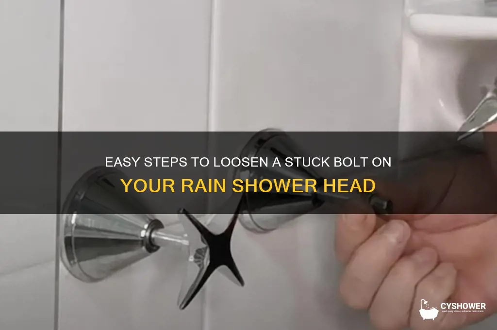 how to loosen a bolt for rain shower head