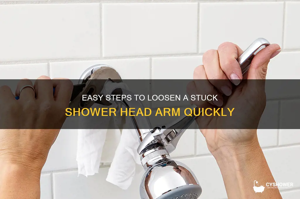 how to loosen shower head arm