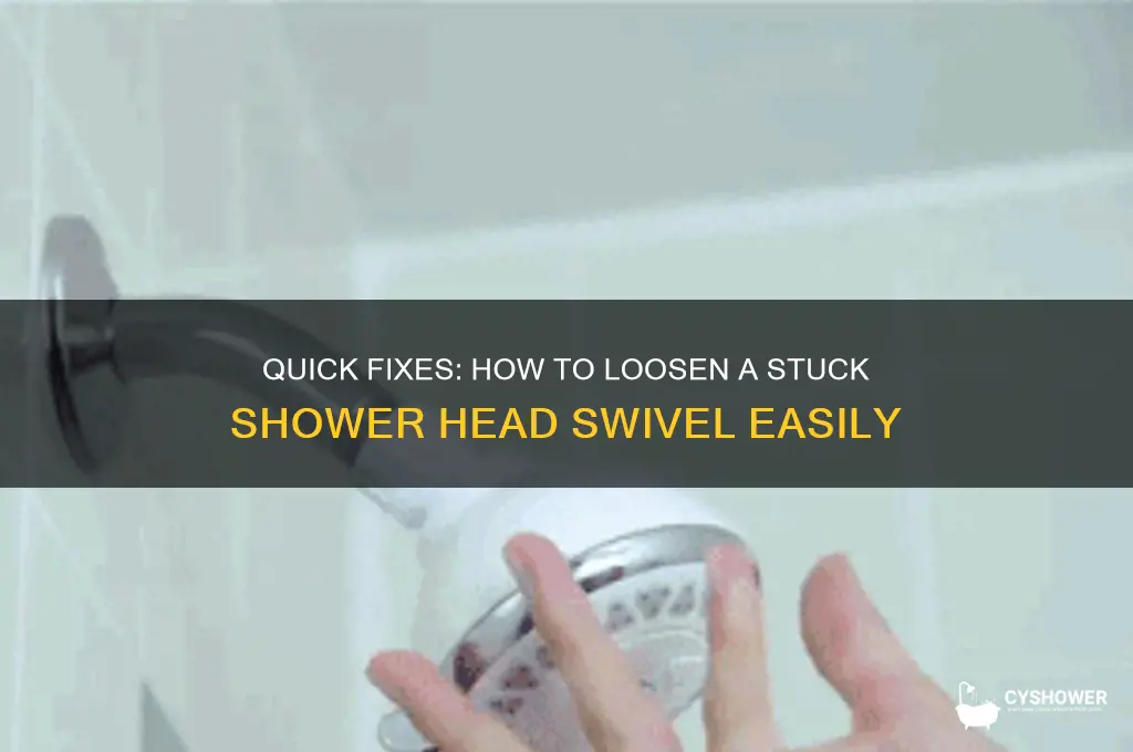 how to loosen stuck shower head swivel