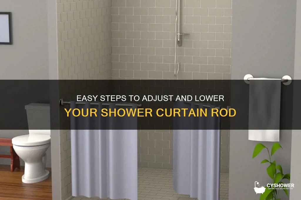 how to lower shower curtain rod