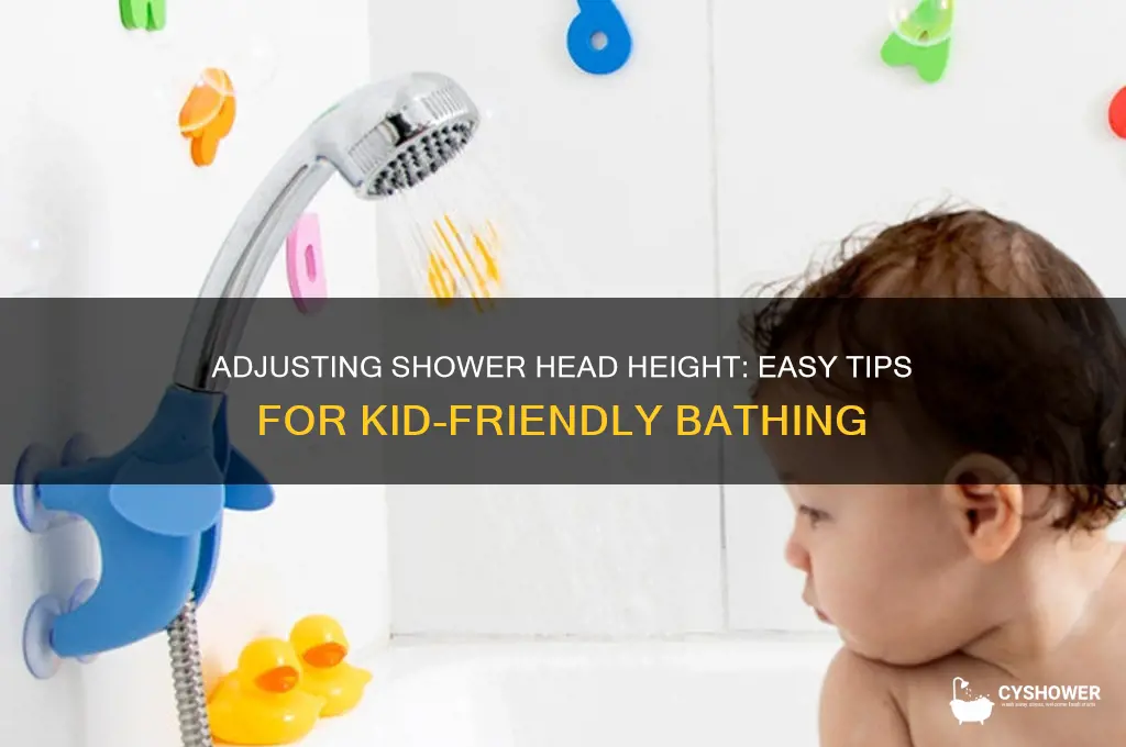 how to lower shower head height for kids