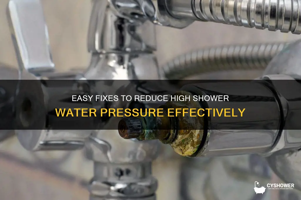 how to lower the water pressure in the shower