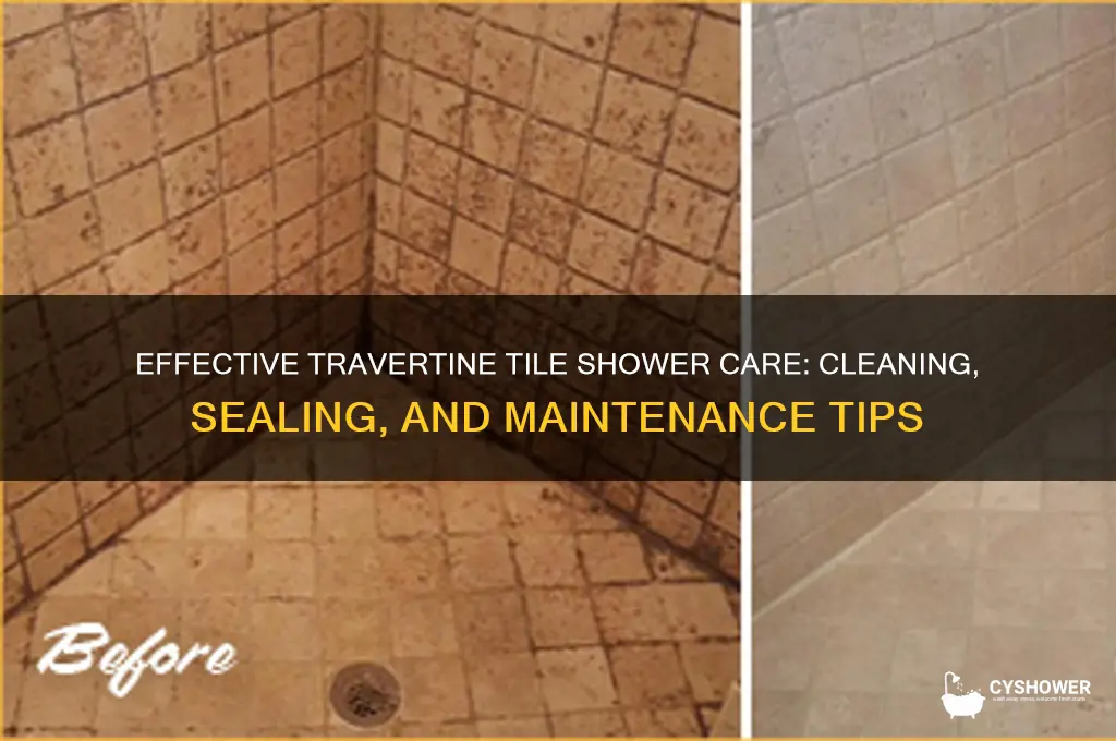 how to maintain travertine tile in shower